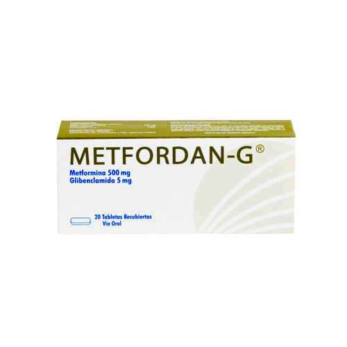 METFORDAN-G 500 CAJA X20 (METFORMINA/GLIBENCLAMIDA) 