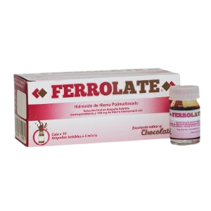 FERROLATE 100MG/5ML X 10 AMPOLLAS BEBIBLES