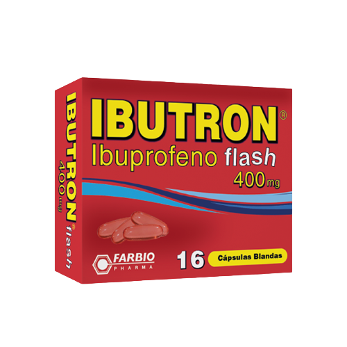 IBUTRON FLASH 400MG X16 CAPS/ BLANDAS(IBUPROFENO)