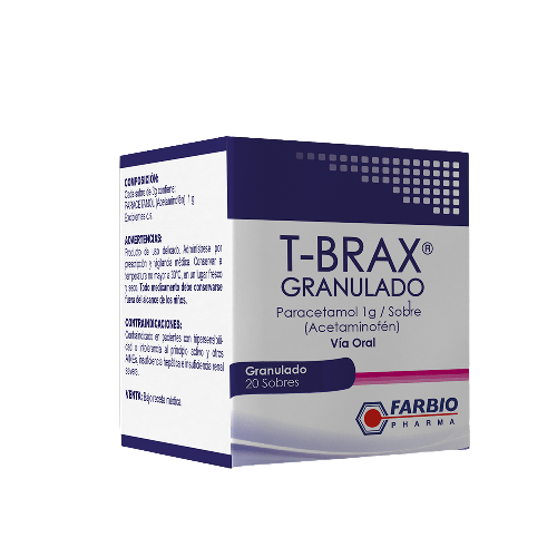 T-BRAX  GRAN/SOBRE 3G CAJ X20(PARACETAMOL)
