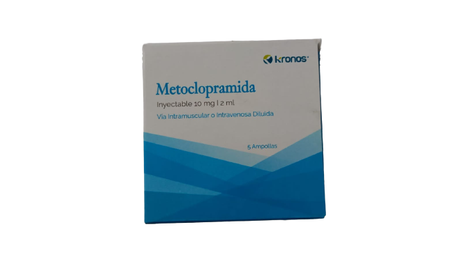 METOCLOPRAMIDA 10MG CAJA X5 AMP 